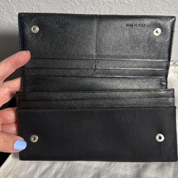 Prada Bifold Long Wallet Nylon and Leather with Dust Bag - Picture 6 of 10